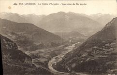 CPA Lourdes La Vallee d'Argeles Vue prise du Pic du Jer 