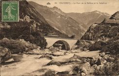 CPA Cauterets Le Pont de la Raillere et le Cabaliros 