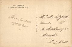 CPA Lourdes La Grotte et la Basilique 