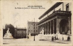 CPA Aix en Provence Le Palais de Justice et Monument Mirabeau 