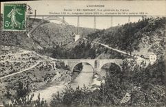 CPA L'Auvergne Garabit Vue generale du Viaduc Hauteur 