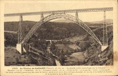 CPA Le Viaduc de Garabit Cantal La grande arche parabolique sur la Truvere 