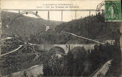 CPA L'Auvergne Pittoresque Cantal Le Viaduc de Garabit 