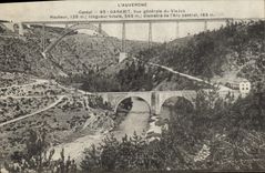 CPA L'Auvergne Cantal Garabit Vue generale du Viaduc 
