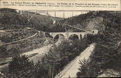 CPA Le Grand Viaduc de Garabit Cantal La Vallee de la Truyere et les Routes Aspect Meridional 