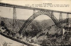 CPA L'Auvergne Cantal Garabit Le Viaduc et la Vallee de la Truyere 