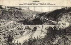 CPA L'Auvergne Cantal Garabit Vue generale du Viaduc 