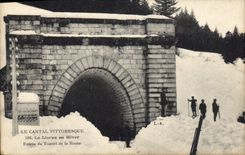 CPA Le Cantal Pittoresque Le Lioran en Hiver Entree du Tunnel de la Route 
