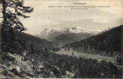 CPA L'Auvergne Cantal Le Lioran Font Allagnon le Col de Rombiere et le Puy Griou 