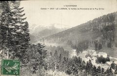 CPA L'Auvergne Cantal Le Lioran la Vallee de Rombiere et le Puy Griou 