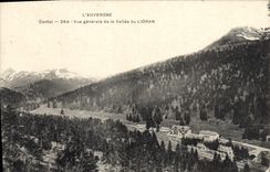 CPA L'Auvergne Cantal Vue generale de la Vallee du Lioran 