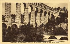 CPA Environs d'Aix en Provence Roquefavour Les Trois Ponts 