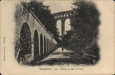 CPA Roquefavour Depuis la Gare au Pont 