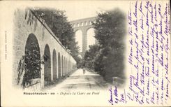 CPA Roquefavour Depuis la Gare au Pont 