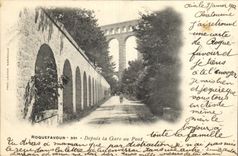 CPA Roquefavour Depuis la Gare au Pont 
