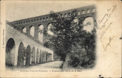 CPA Environs d'Aix en Provence Roquefavour sortie de la Gare 