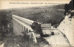 CPA Environs d'Aix en Provence Roquefavour Vue Panoramique sur l'Aqueduc 