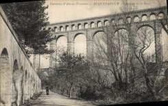 CPA Environs d'Aix en Provence Roquefavour Sortie de la Gare 