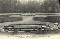 CPA Foret de Compiegne Clairiere de la Victoire Emplacement du train du Marechal Foch 