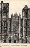 CPA Bourges Facade Principale de la Cathedrale 