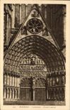 CPA Bourges Cathedrale Portail Central 