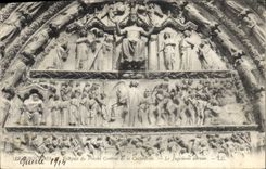 CPA Bourges Tympan du Porche Central de la Cathedrale Le Jugement Dernier 