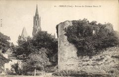 CPA Senlis Oise Ruines du Chateau Henri IV 