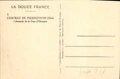 CPA Chateau de Pierrefonds Oise Colonnade de la Cour d'Honneur 