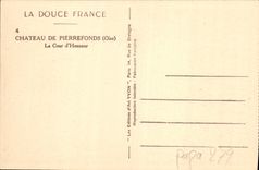 CPA Chateau de Pierrefonds Oise La Cour d'Honneur 