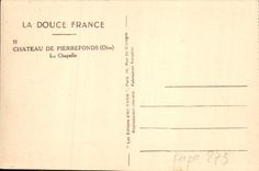 CPA Chateau de Pierrefonds Oise La Chapelle 