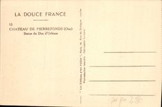 CPA Chateau de Pierrefonds Oise Statue du Duc d'Orleans 