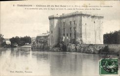 CPA Tarascon chateau dit du Roi Rene cote du Rhone dont la construction fut commencee le 27 Novembre