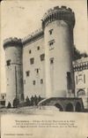 CPA Tarascon Chateau dit du roi Rene Cote de la Ville dont la construction fut commencee le 27 Novem