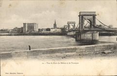 CPA Vu du Pont du Rhone et de Tarascon 