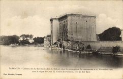 CPA Tarascon Chateau dit du Roi Rene Cote du Rhone dont la construction fut commencee le 27 Novembre