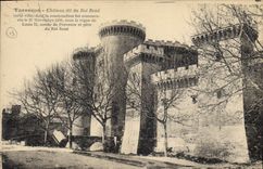 CPA Tarascon Chateau di du Roi Rene Cote ville dont la construction fut commencee le 27 Novembre 140