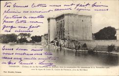 CPA Tarascon Chateau di du Roi Rene Cote du Rhone dont la construction fut commencee le 27 Novembre 