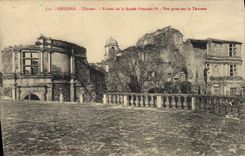 CPA Grignan Chateau Ruines de la Facade Francois Ier vue prise sur la Terrasse 