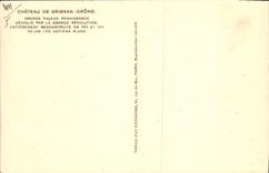 CPA Chateau de Grignan Drome grand facade renaissance demolie par la grande revolution entierement r