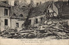 CPA Beauvais bombarde 1918 Rue de la Madeleine nuit du 29 au 30 Mai 