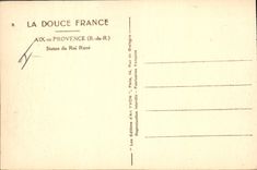 CPA Aix en Provence B du R Statue du Roi Rene 