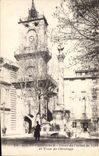 CPA Aix en Provence Place de l'Hotel de Ville et Tour de l'Horloge 