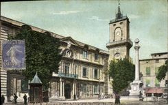 CPA Aix en Provence La Mairie & la Tour de l'Horloge 