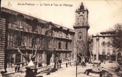 CPA Aix en Provence La Mairie & Tour de l'Horloge 