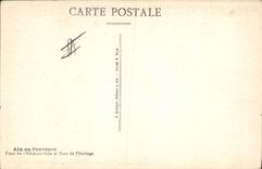 CPA Aix en Provence Place de l'Hotel de Ville et Tour de l'Horloge 