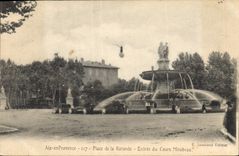 CPA Aix en Provence Place de la Rotonde Entree du Cours Mirabeau 