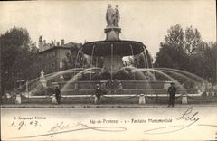 CPA Aix en Provence Fontaine Monumentale 