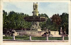 CPA Aix en Provence B du Rh La Grande Fontaine Place de la Rotonde 