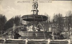 CPA Aix en Provence Fontaine de la Rotonde 