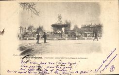 CPA Aix en Provence Fontaine Monumentale Place de la Rotonde 